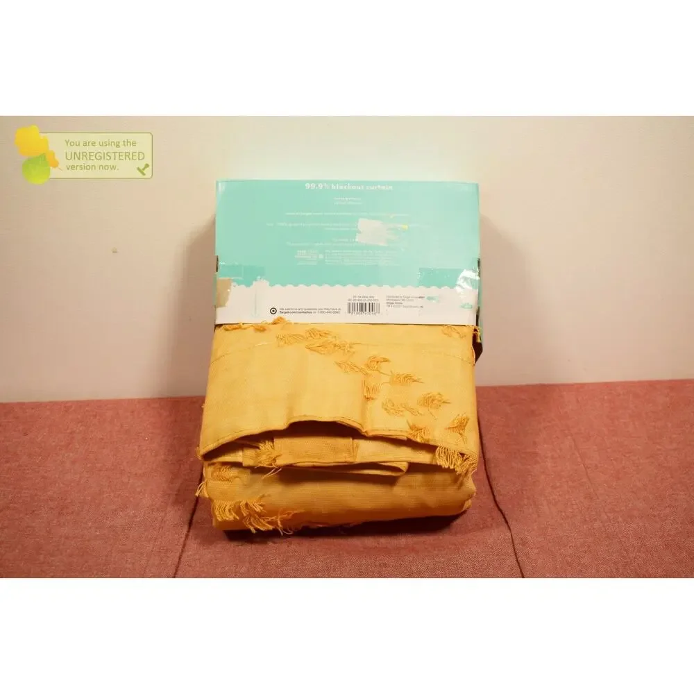 Pillowfort 42x 84 Chevron Clip Dotted Sheer Blackout Curtain Panel Yellow#